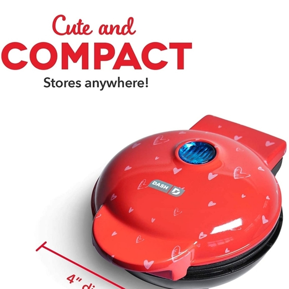 DASH DMWH100HP Mini Maker for Individual Waffles, Hash Browns, Keto Chaffles wit - Picture 3 of 5